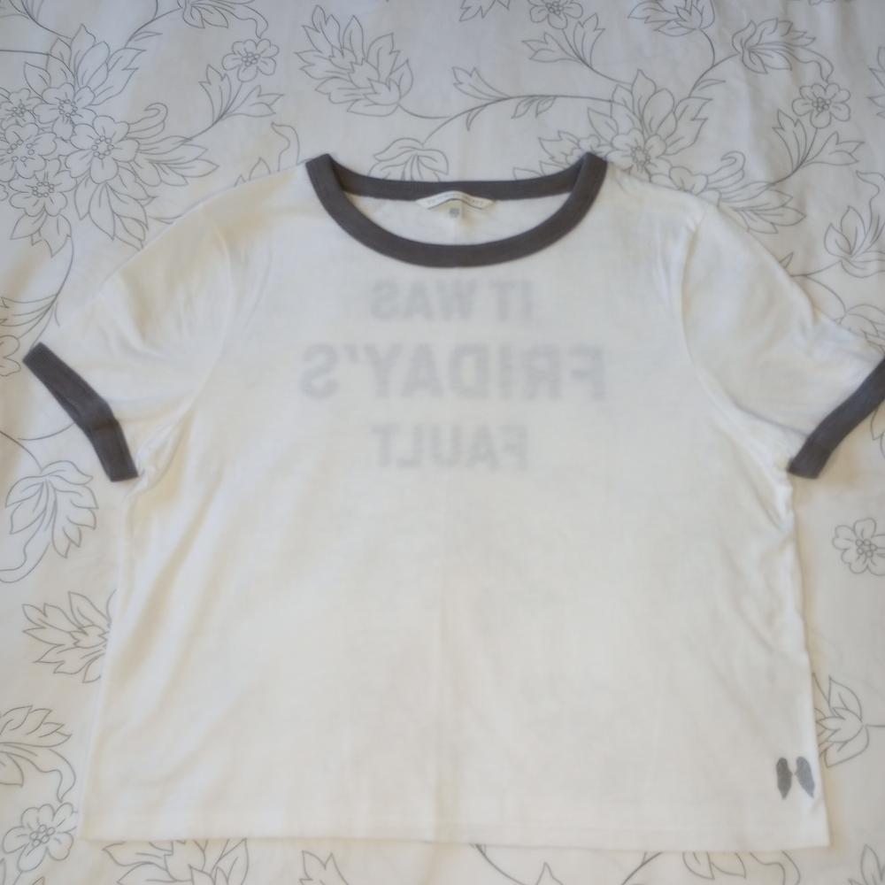 Victoria's Secret printed tee "It Was Fridays Fault" t-shirt